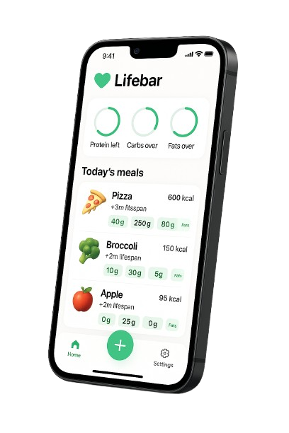 LifeBar AI App Interface